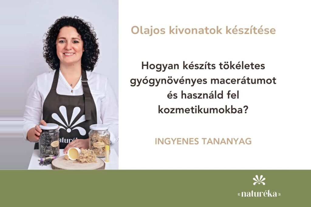 Karácsony Réka gyógynövényes macerátumot készít – ingyenes Naturéka tananyag
